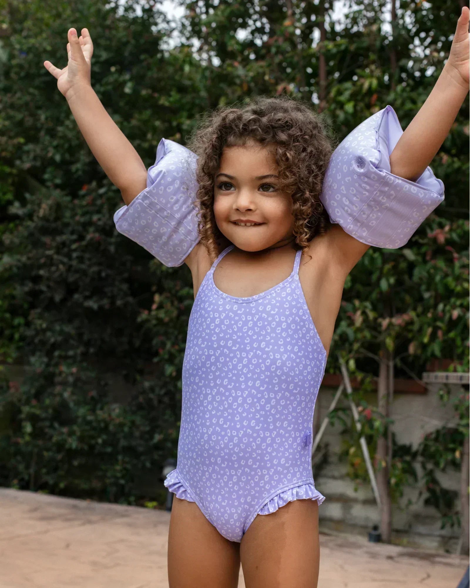 purple swimsuit
