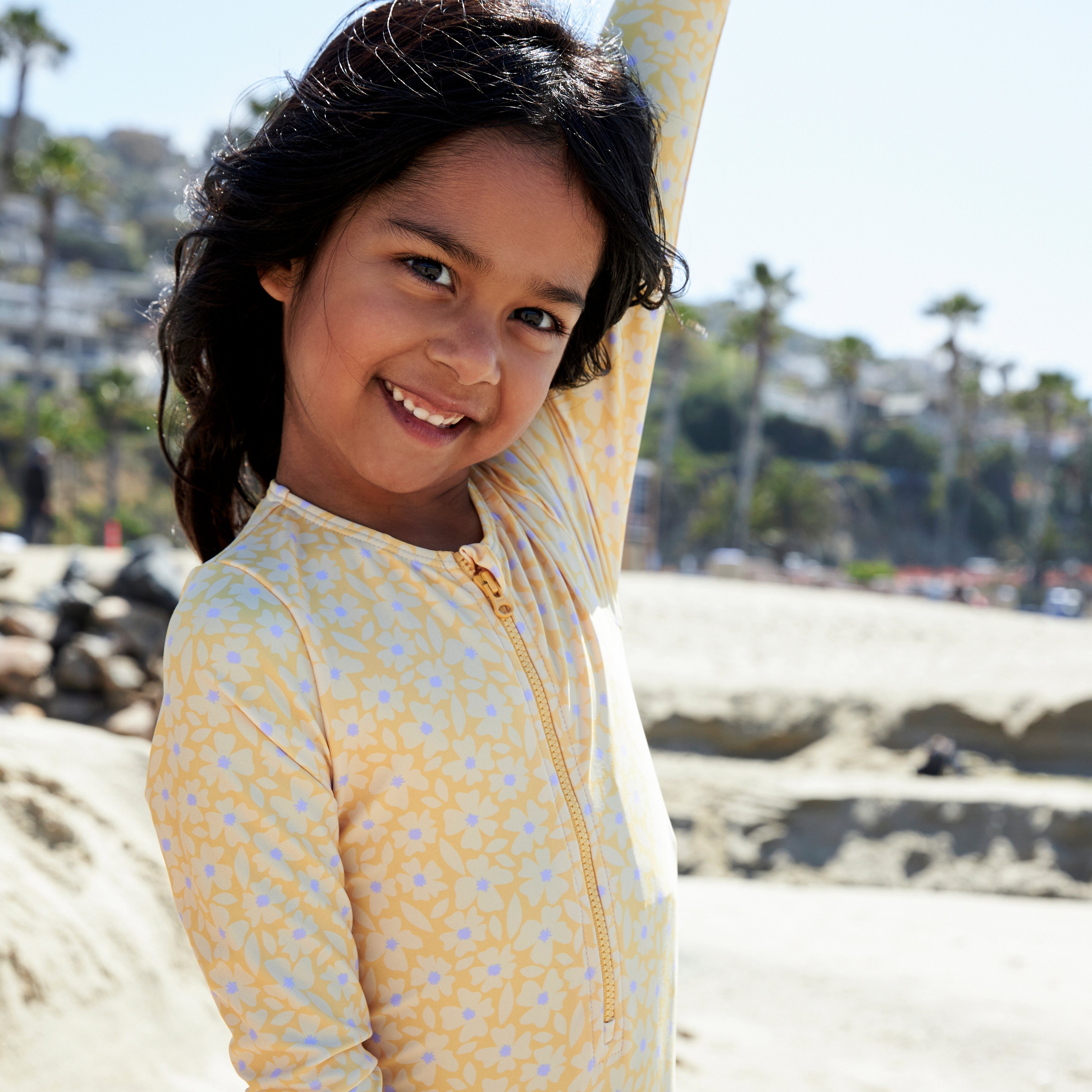 Gorro con protección UV en cuello - Amarillo - Florish