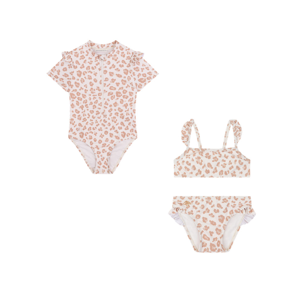 Bundle bademode kinder - Beige - Leopard