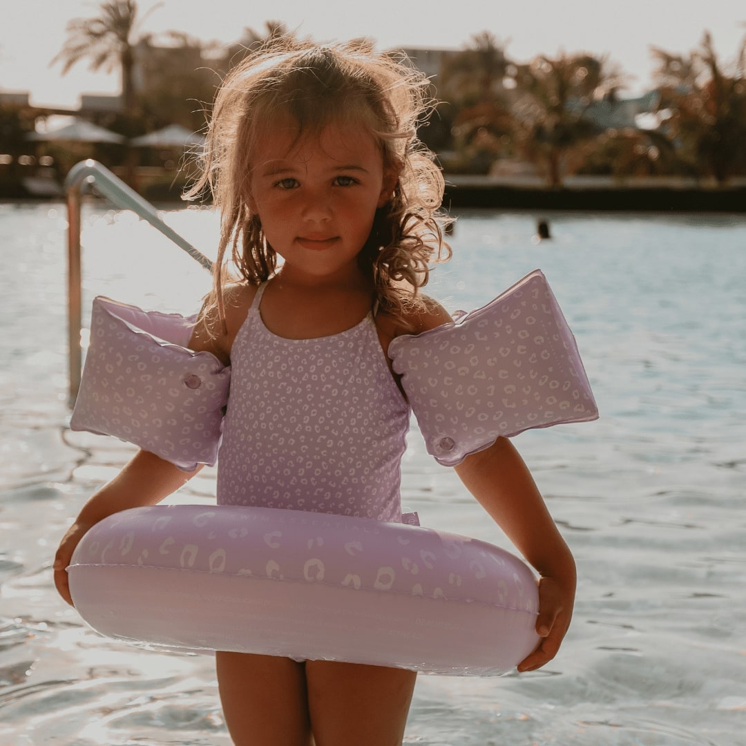 Manguitos Hinchables - Lila - Leopard