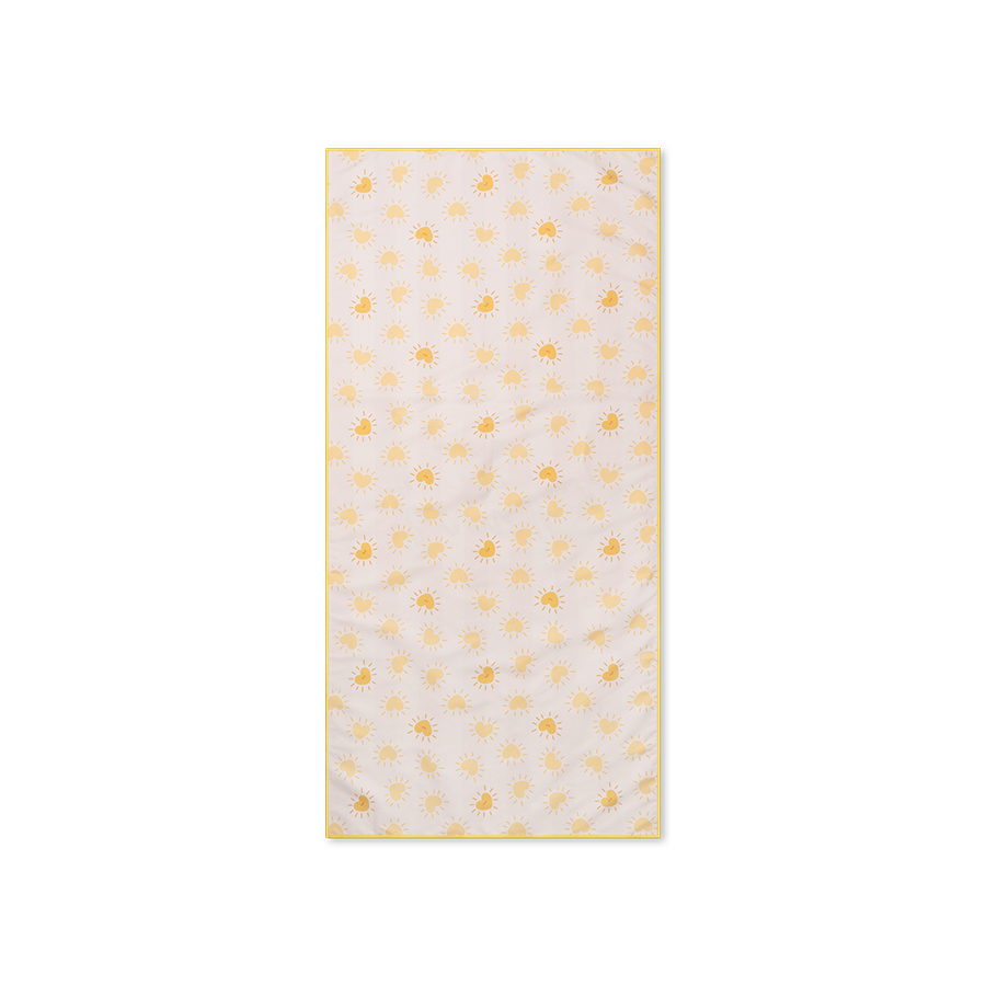 Toalla De Playa Microfibra - Amarillo - Flower Market - 135 X 65 cm
