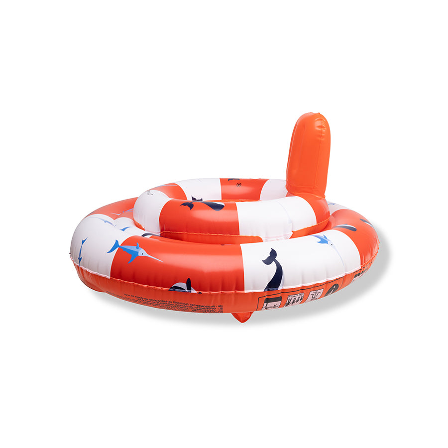 Bouée bébé - Blanc/Rouge - Ocean Stripes - 0/1 Ans