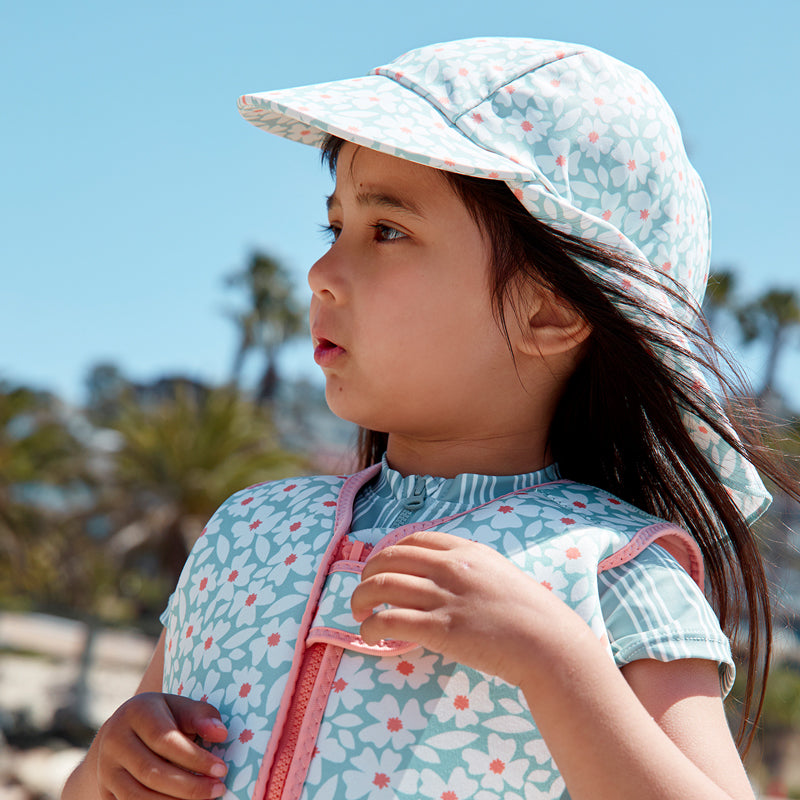 Gorro con protección UV en cuello - Verde - Florish