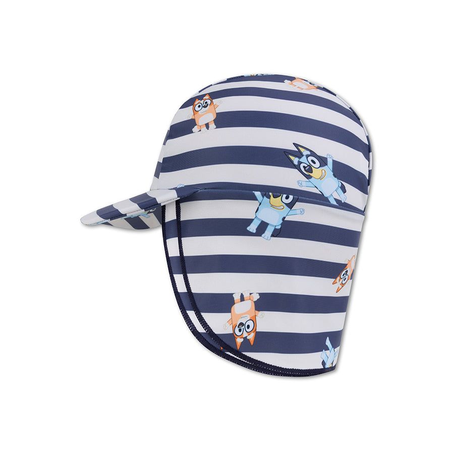 Kinder Sonnenkappe - Blau/Weiß - Bluey