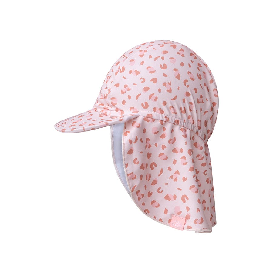 Gorro con protección UV en cuello - Old Pink - Leopard