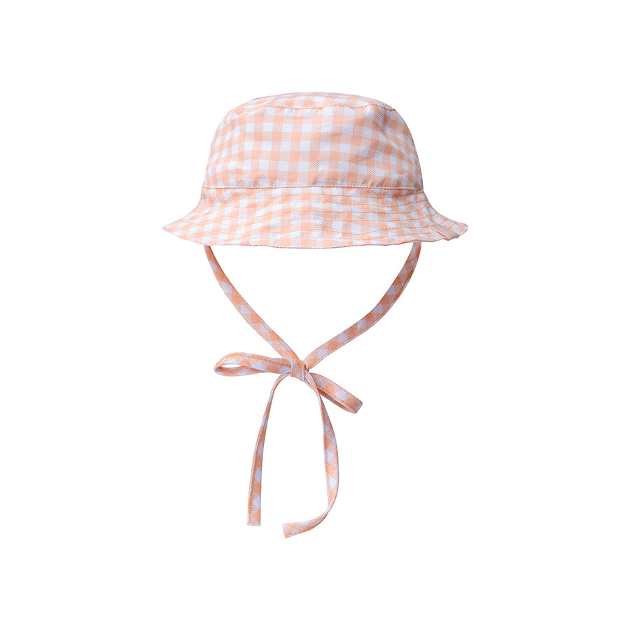 Gorro con protección UV - Naranja/Blanco - Sunset Grid
