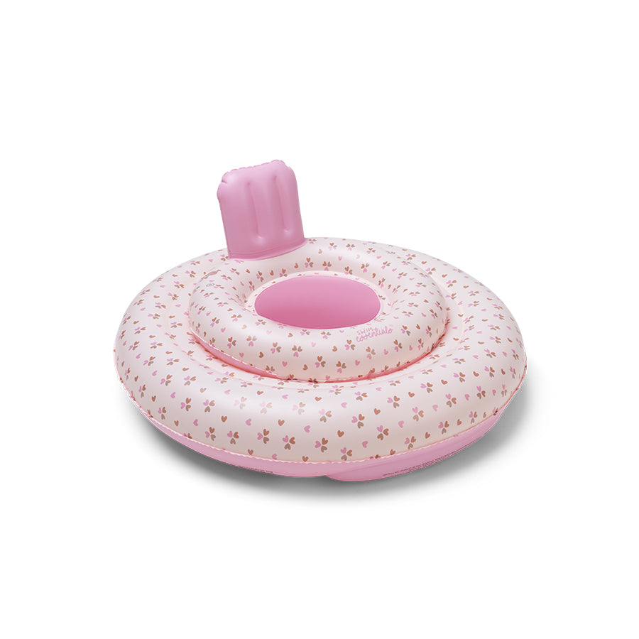 Baby Schwimmsitz - Rosa - Cozy Hearts - 0/1 Jahr