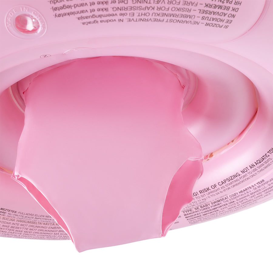 Baby Schwimmsitz - Rosa - Cozy Hearts - 0/1 Jahr