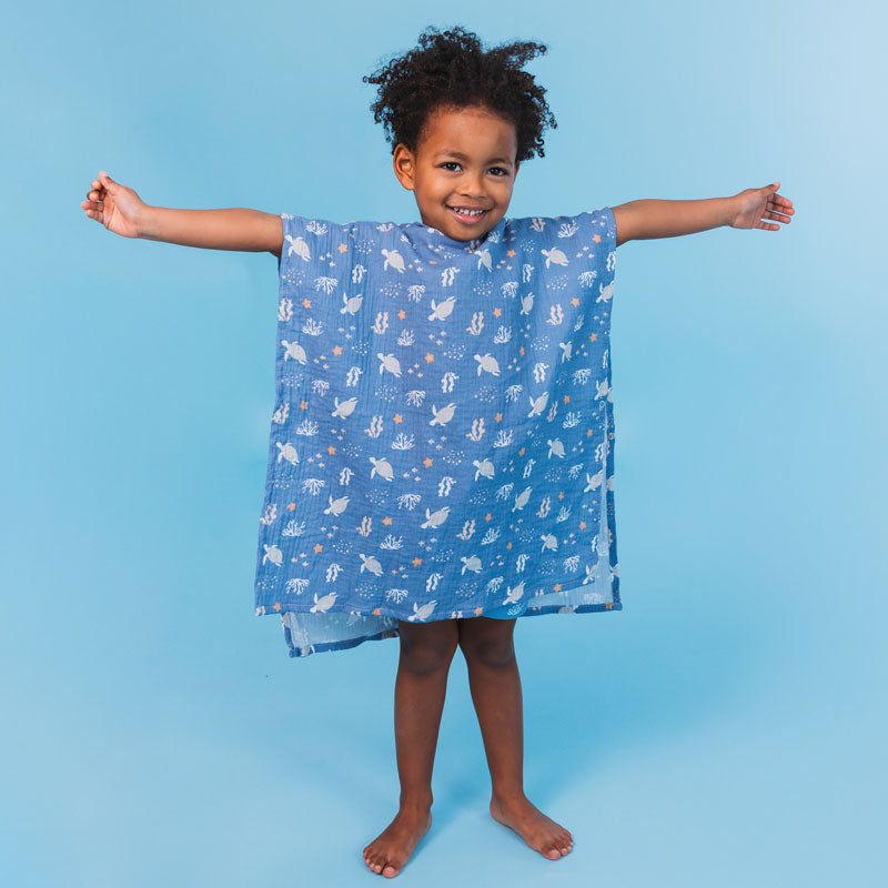 Poncho de playa - Azul - Coral Bliss - 52 x 52 cm