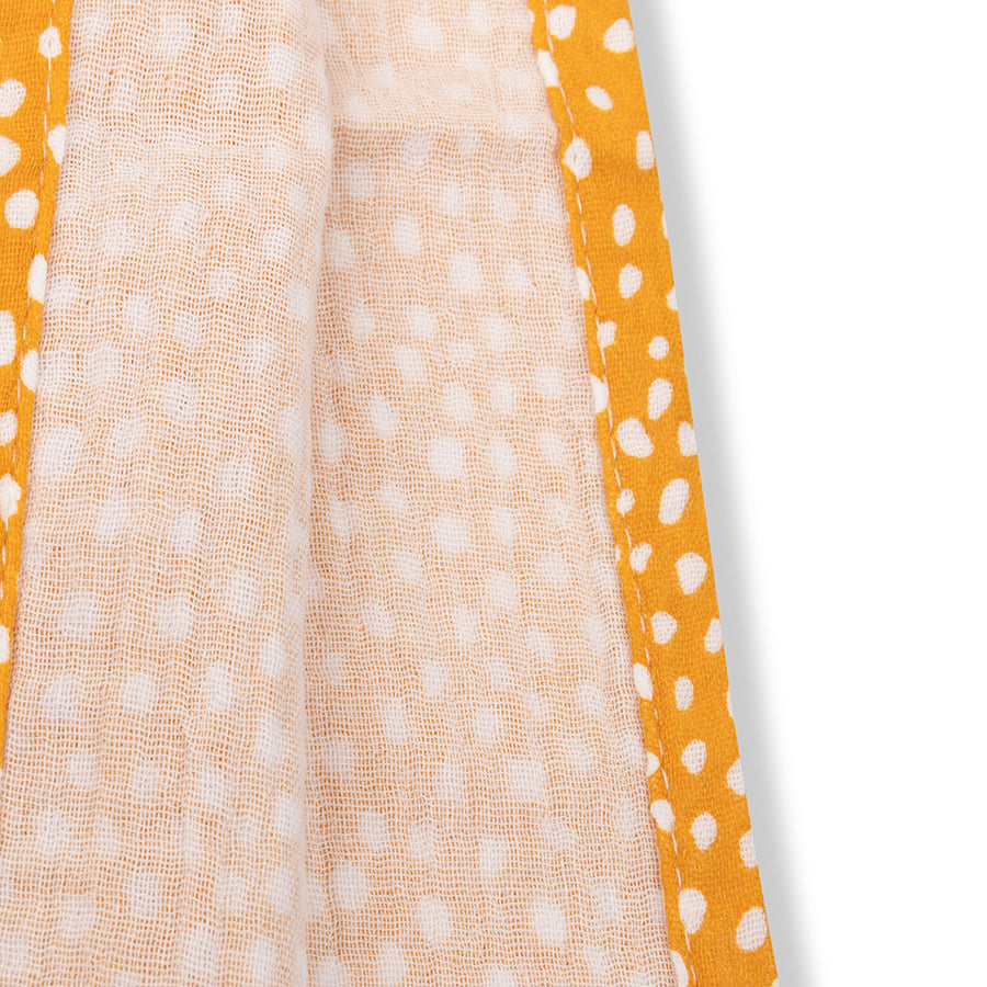 Poncho de Plage - Orange - Dots - 52 x 52 cm
