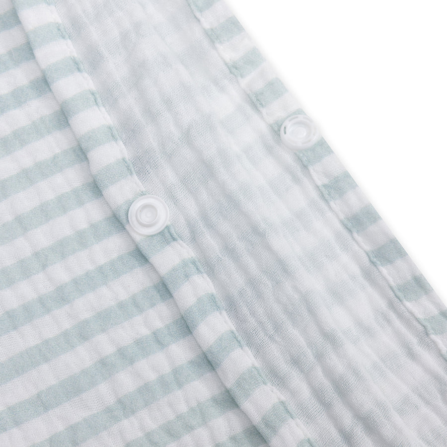 Poncho de playa - Blanco/Verde - Crabby - 52 x 52 cm