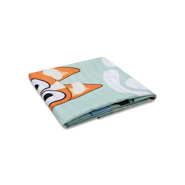 Strandtuch Mikrofaser - Blau/Weiß - Bluey - 135 x 65 cm