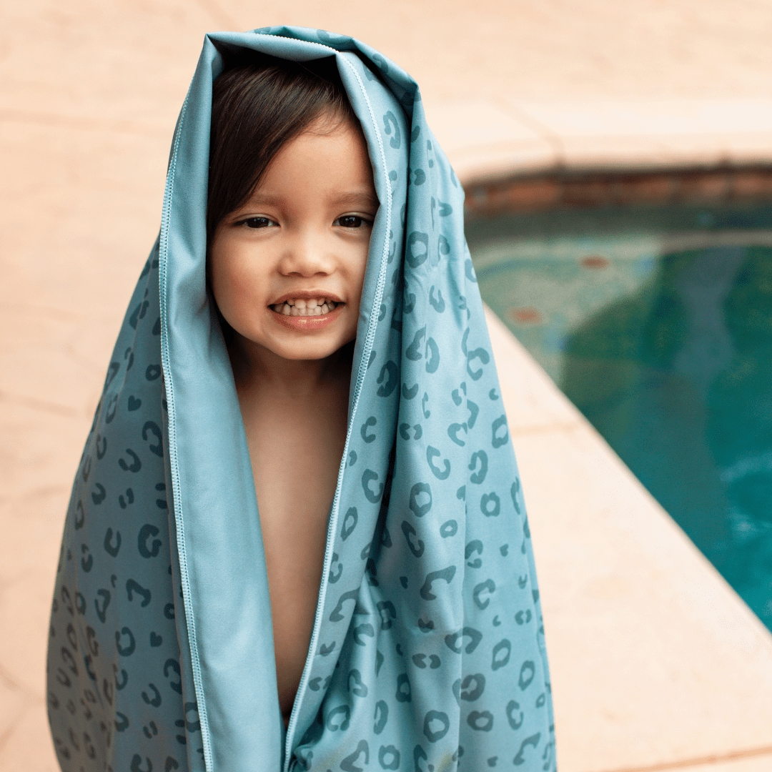 Beach Towel Microfiber - Green - Leopard - 180 x 90 cm