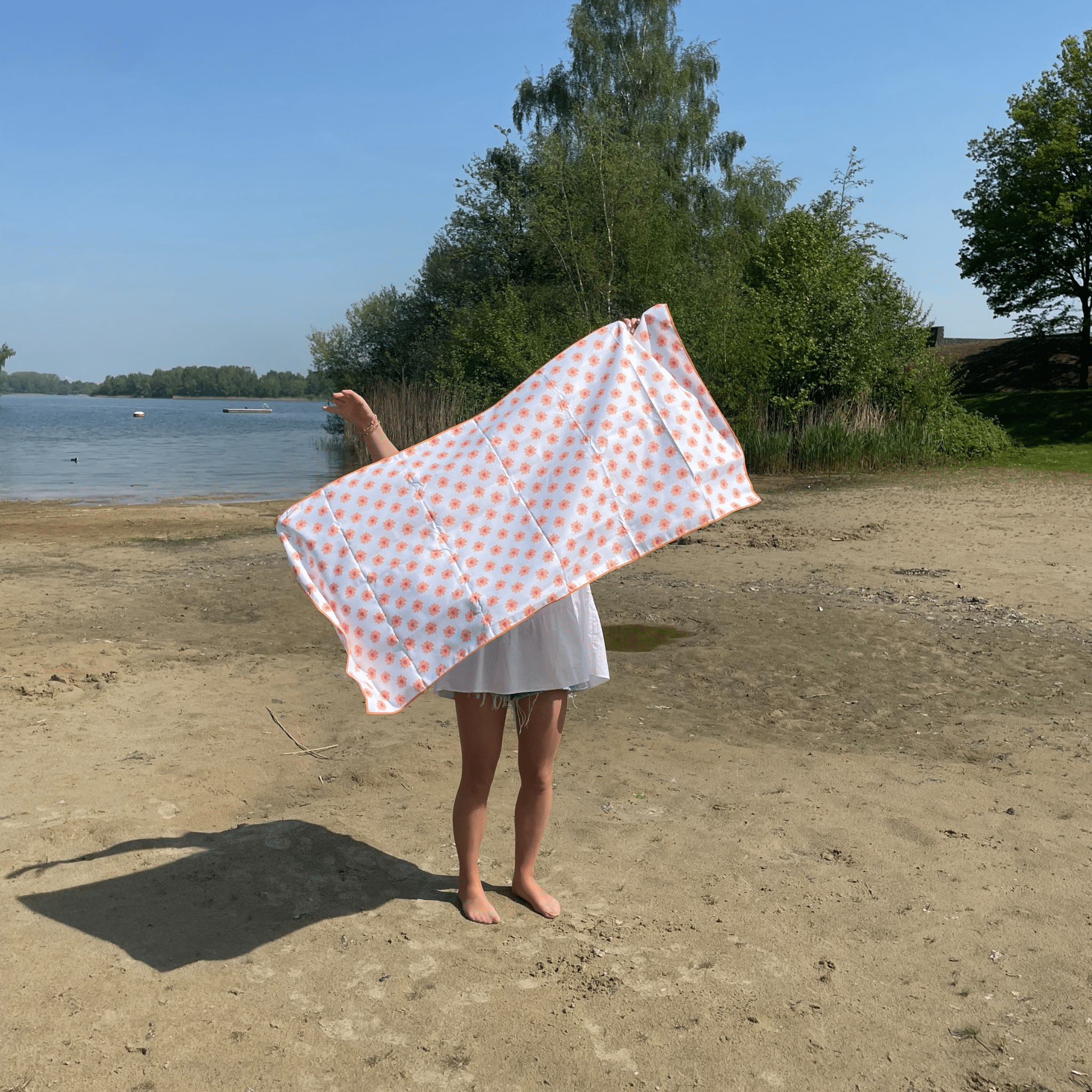 Strandtuch Mikrofaser - Mehrfarbig - Floral Love - 135 x 65 cm