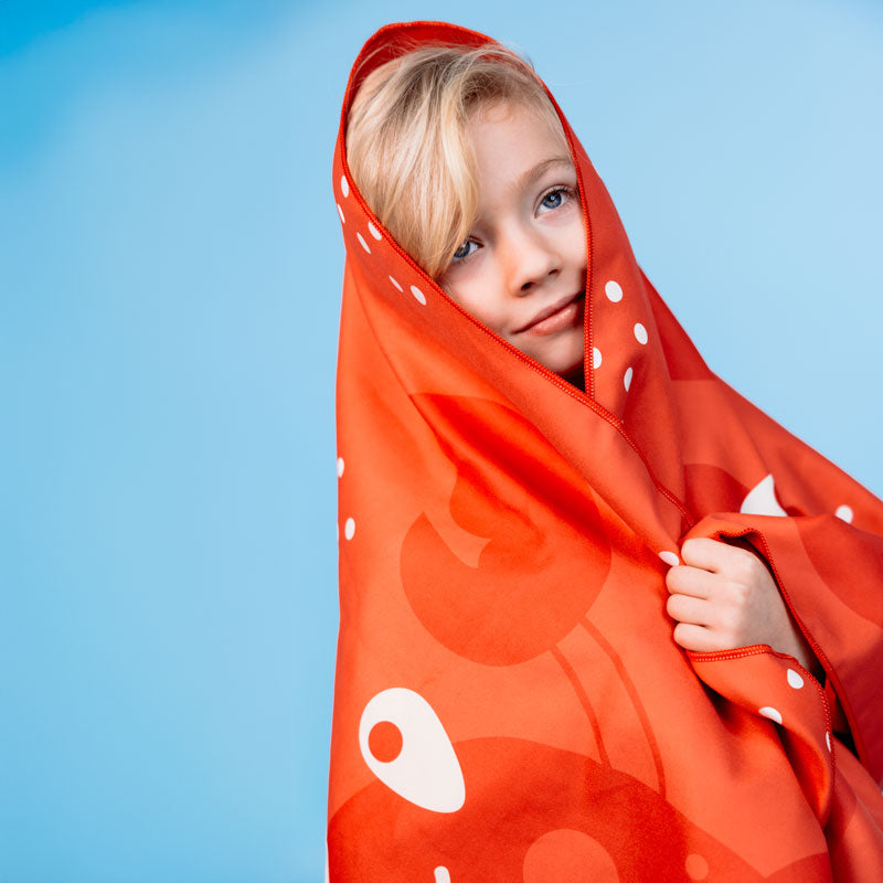 Strandtuch Mikrofaser - Rot - Crabby - 135 x 65 cm