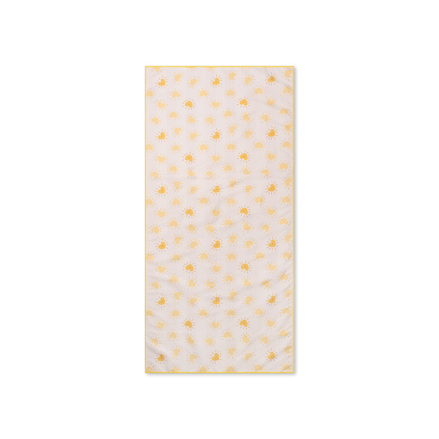 Serviette de Plage Microfibre - Jaune - Flower Market - 135 x 65 cm