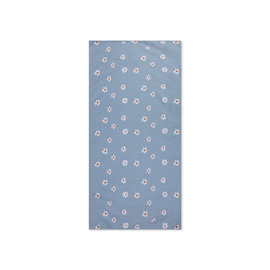 Strandtuch Mikrofaser - Blau - Daisy Flower 135 x 65 cm