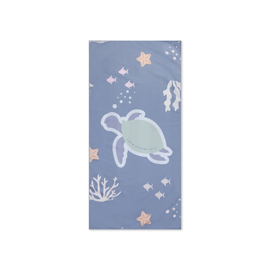Serviette de Plage Microfibre - Bleu - Coral Bliss - 135 x 65 cm
