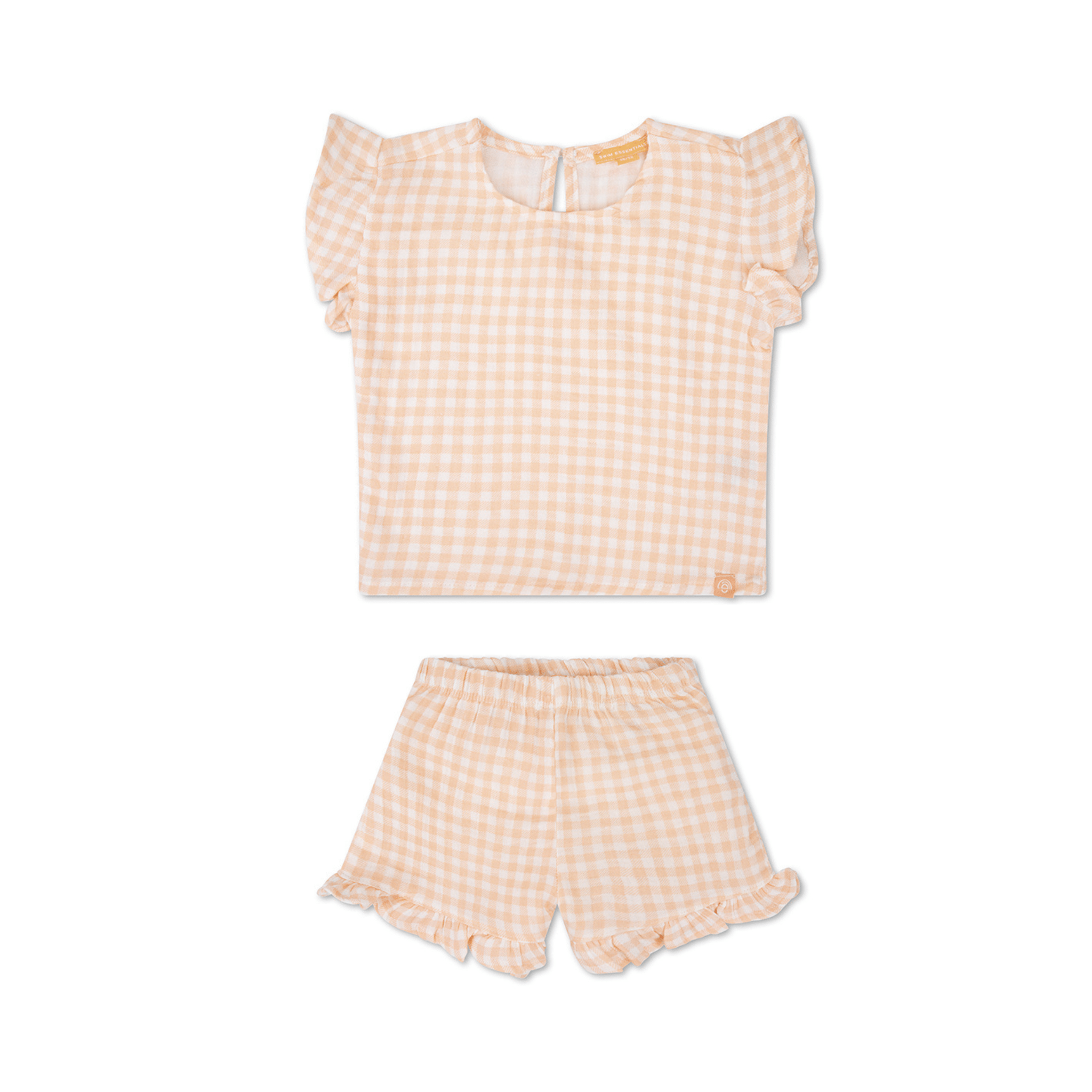 Beachwear Girls - Muslin - Orange/White - Sunset Grid