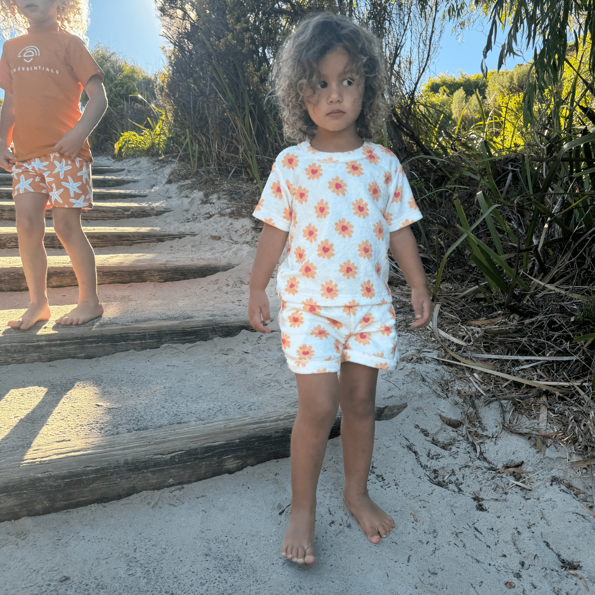 Beachwear Girls - Terry - Multicolor - Floral Love