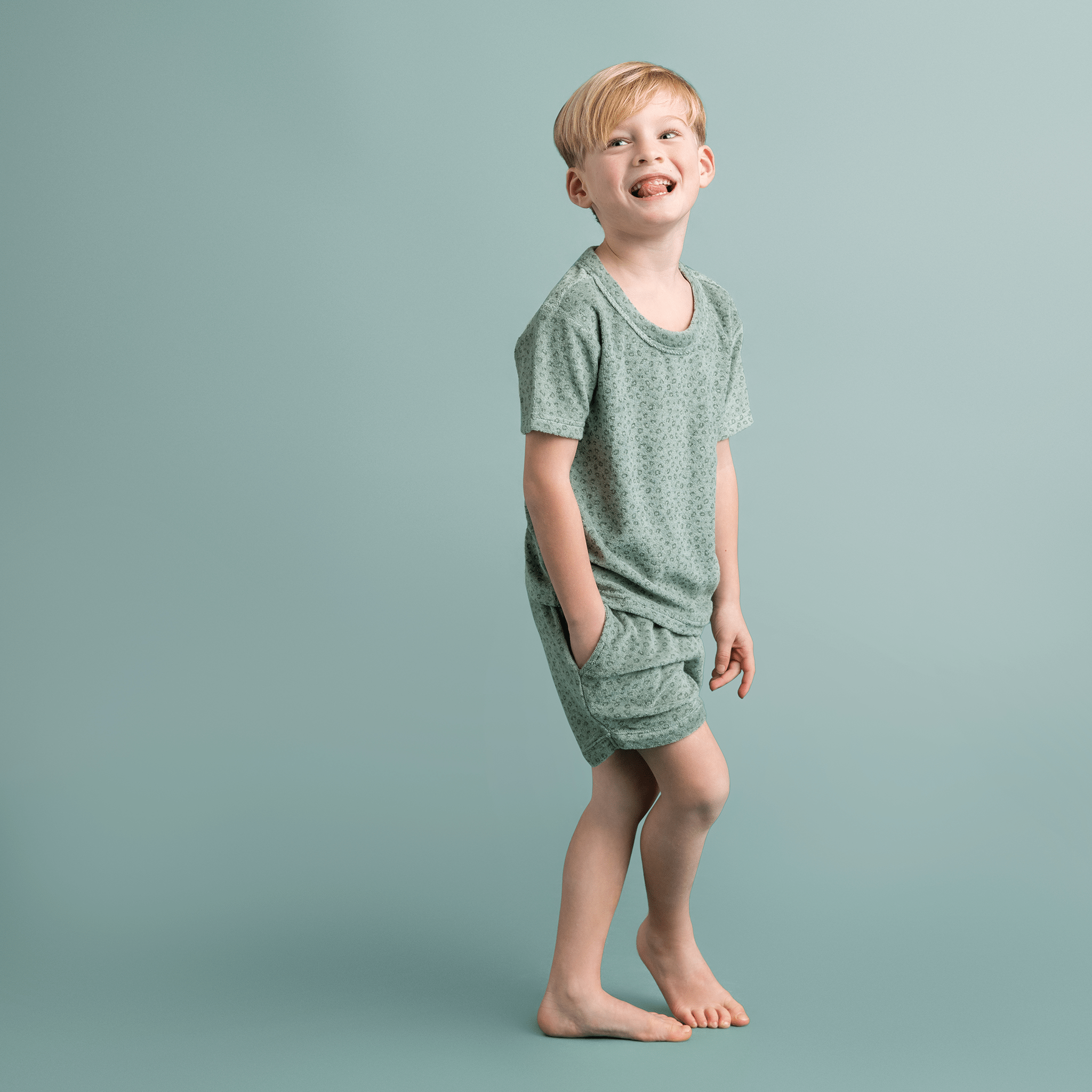 Ropa de playa Niños - Muselina - Verde - Leopard