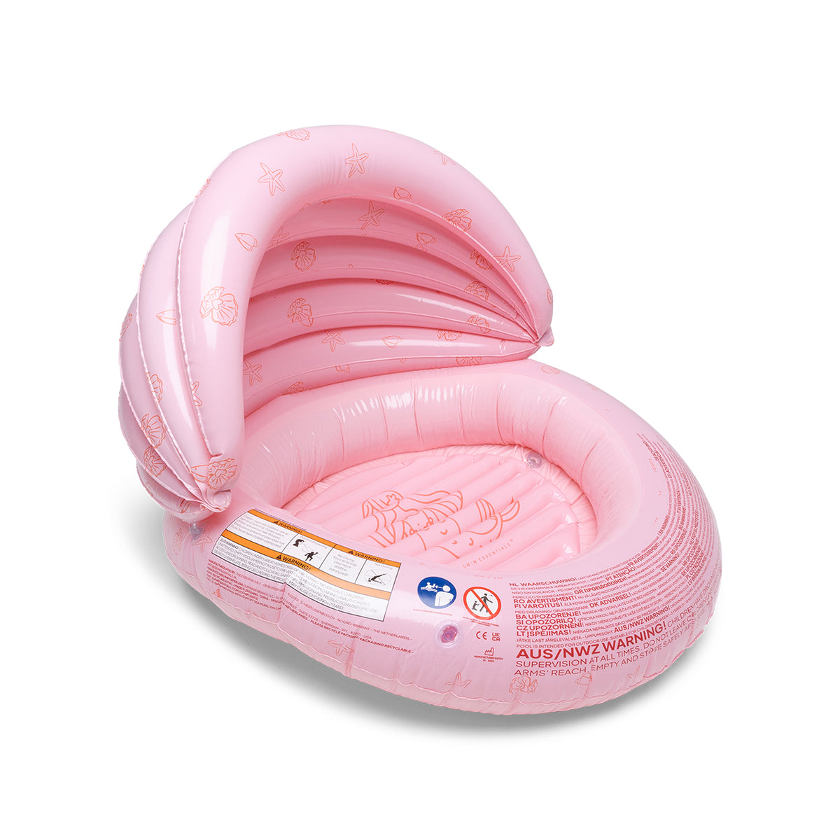 Kids Pool - Rosa - Sea Pearl - Ø 100 cm With Canopy
