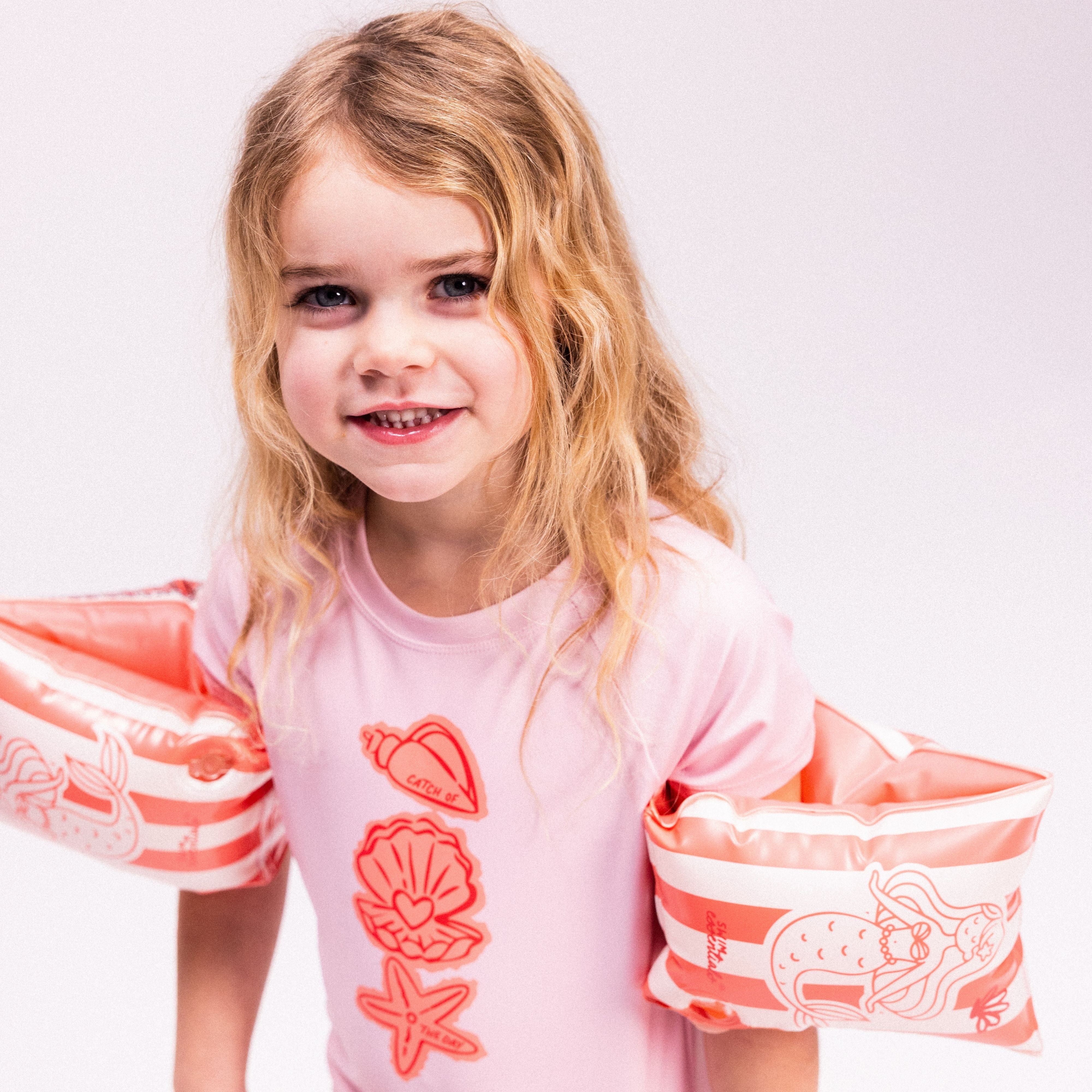 T-shirt de bain à manches courtes - Rose - Coastal Charm