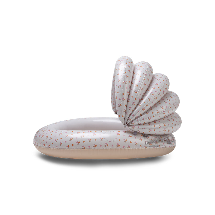Kids Pool - Beige - Cozy Hearts - Ø 100 cm With Canopy
