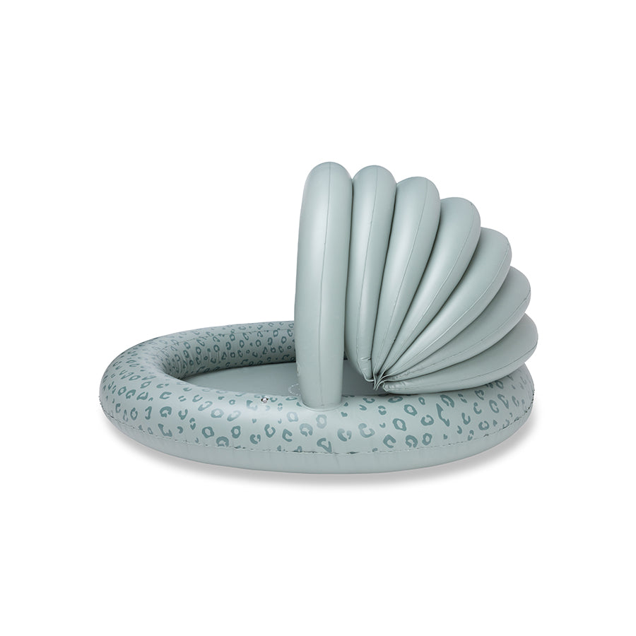 Piscina para niños - Verde - Leopard - Ø 100 cm con toldo