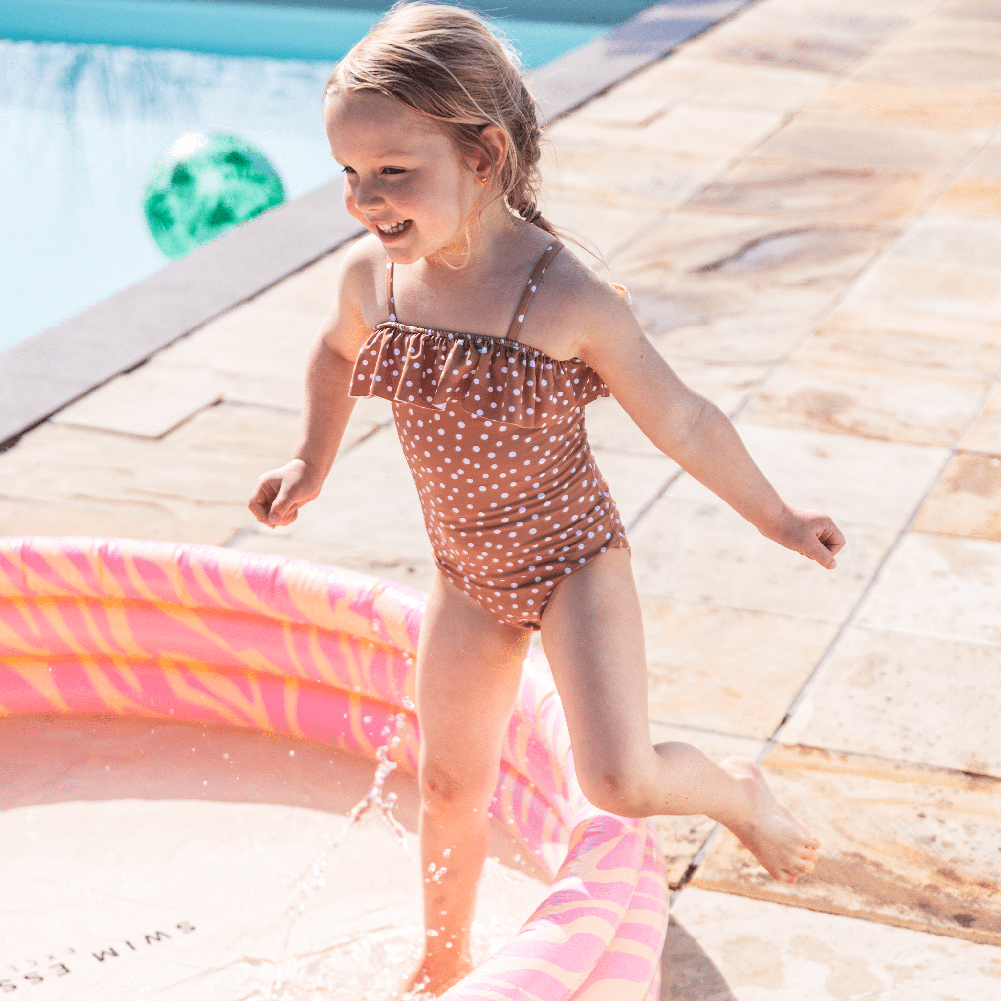 Kinder Pool - Rosa - Vibrant Stripes