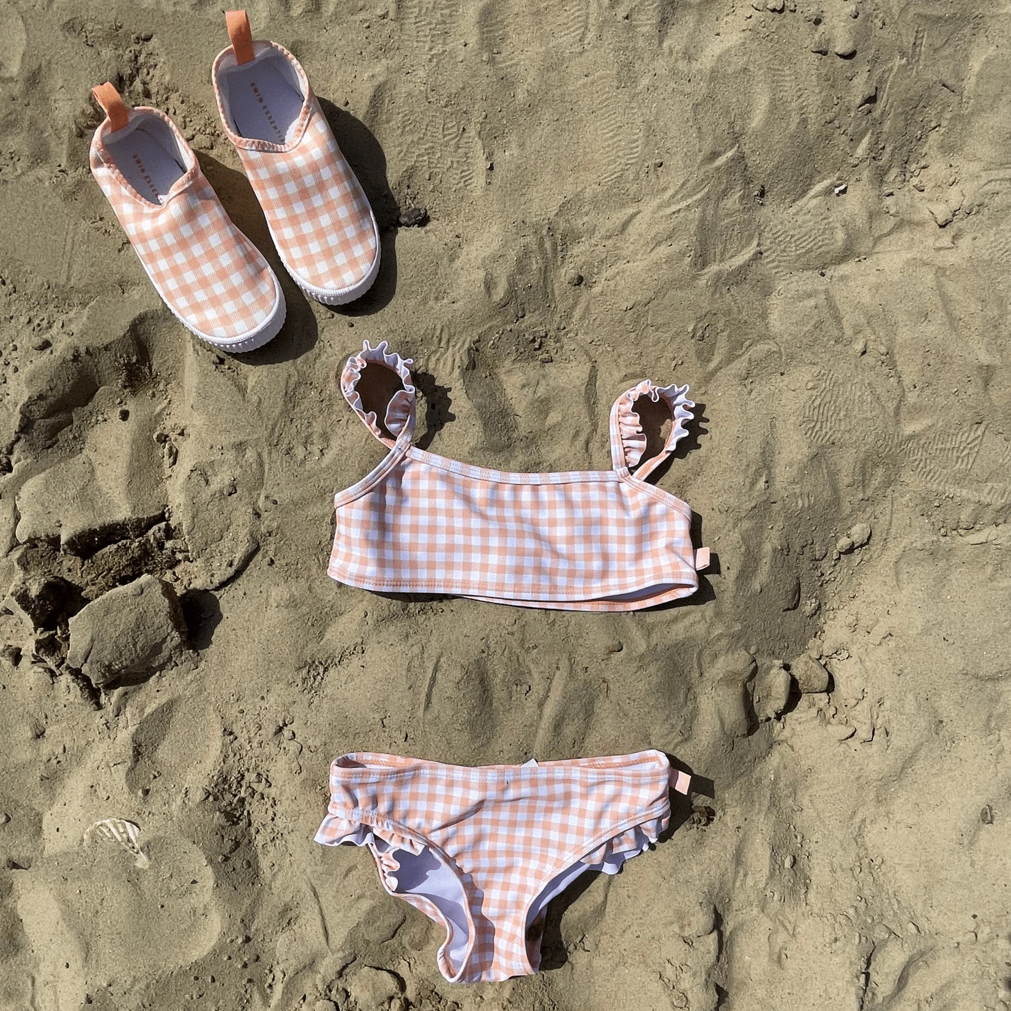 Zapatos de Agua para Niños - Naranja/Blanco - Sunset Grid