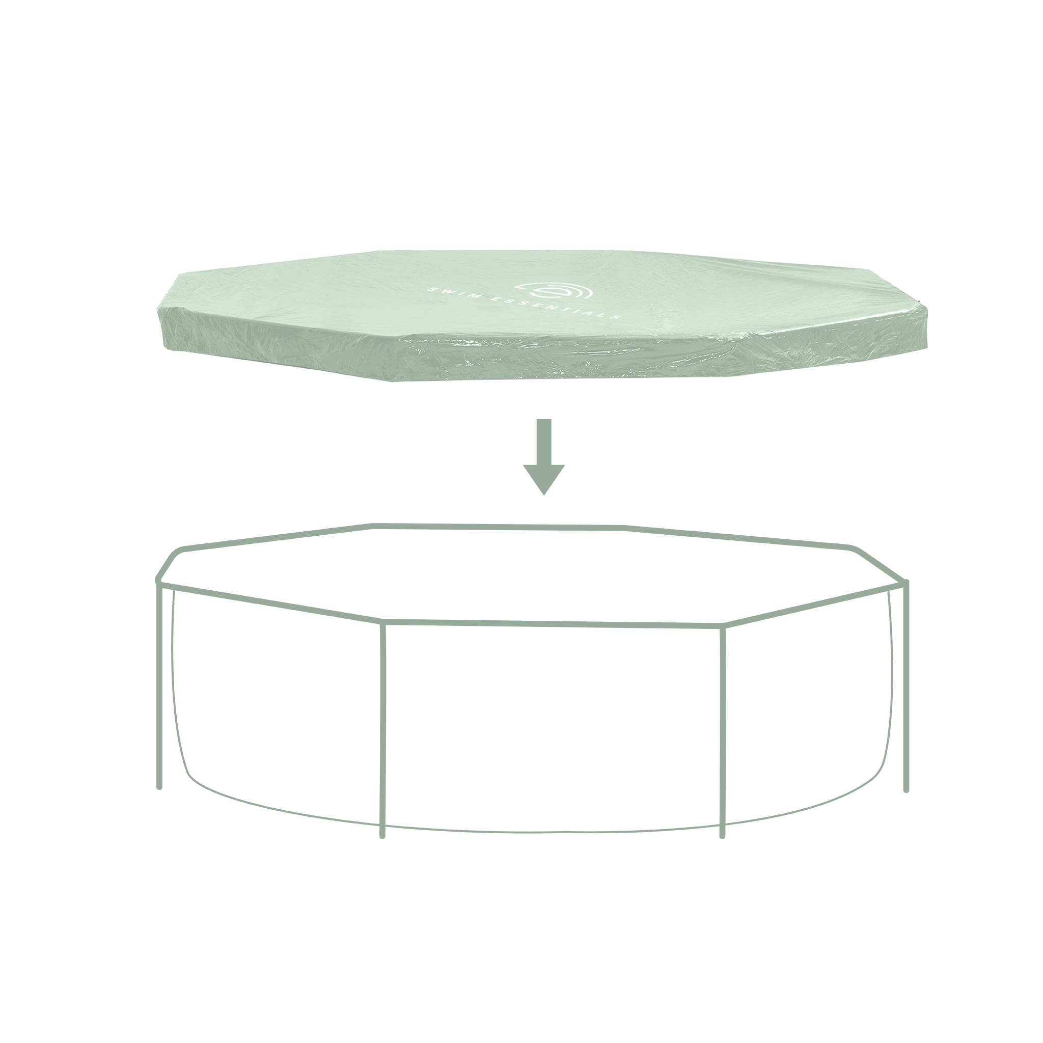Pool Cover for Round Pool - Green - Essence - Ø 300 cm