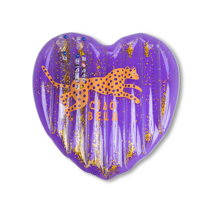 Colchoneta inflable - Corazón Púrpura - Leopard - 150 cm