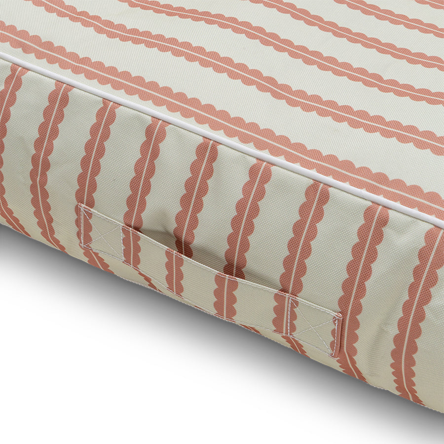 Premium Colchoneta Inflable - Rojo/Beige - Saint Tropez