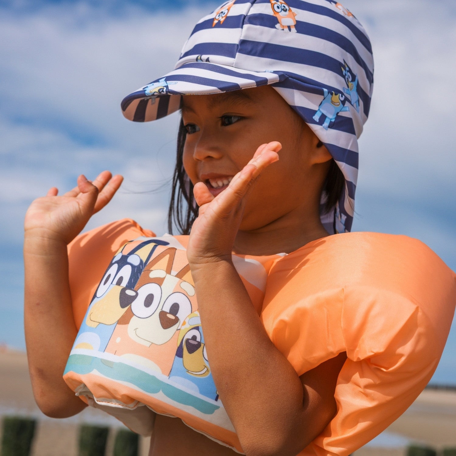 Chaleco con manguitos - Naranja - Azul - 2/6 Años