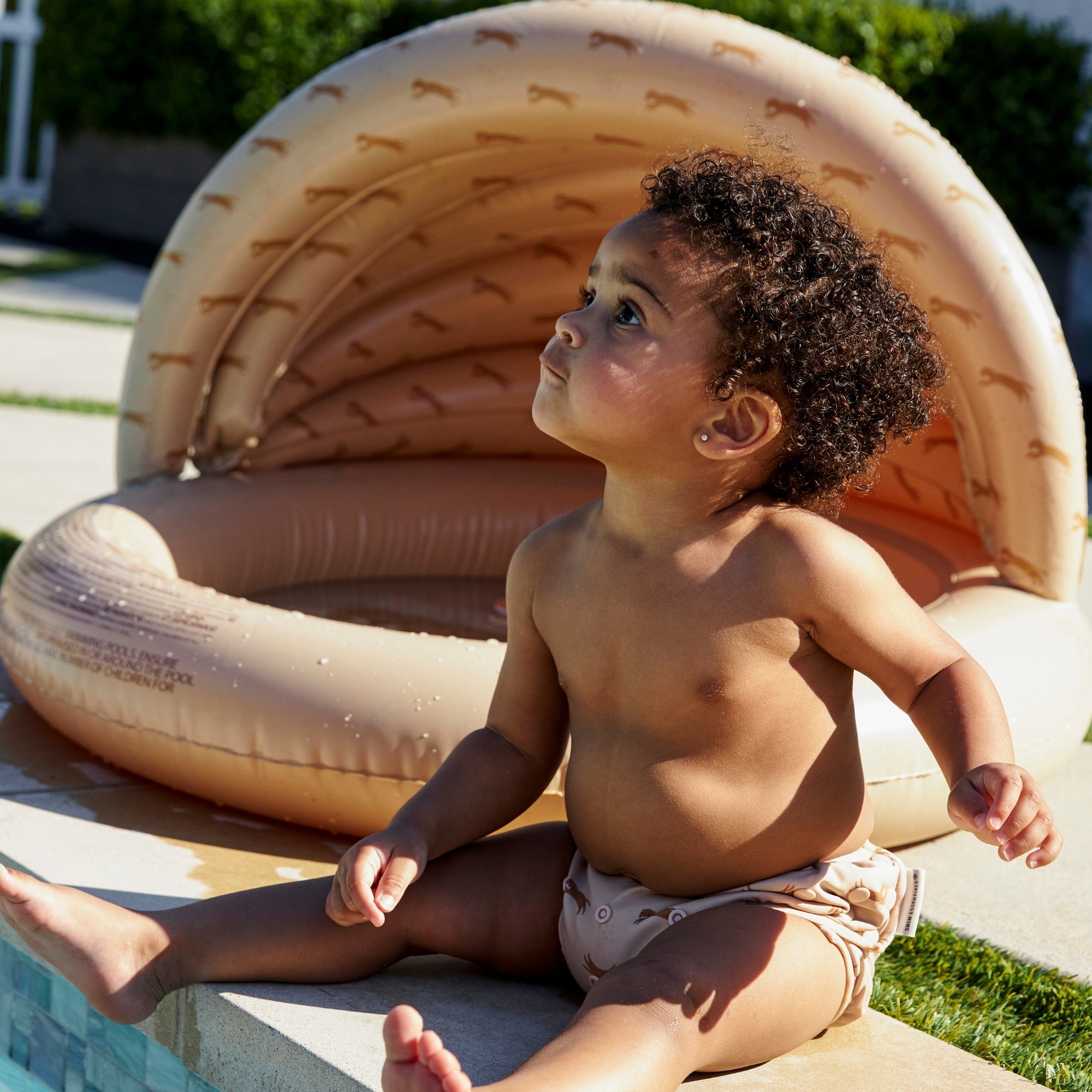 Kids Pool - Beige - Roamer - Ø 100 cm with Canopy