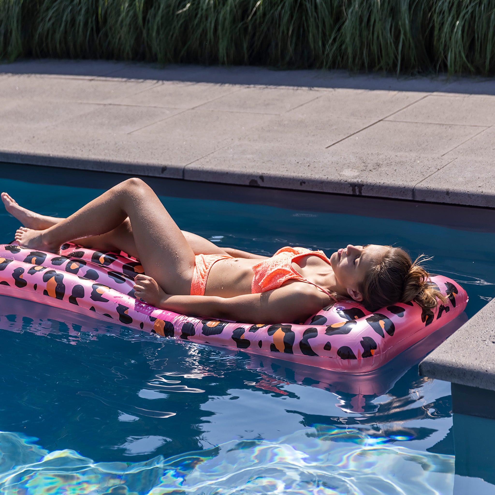 Colchoneta inflable - Rosa/Dorado - Safari Chique - 177 cm