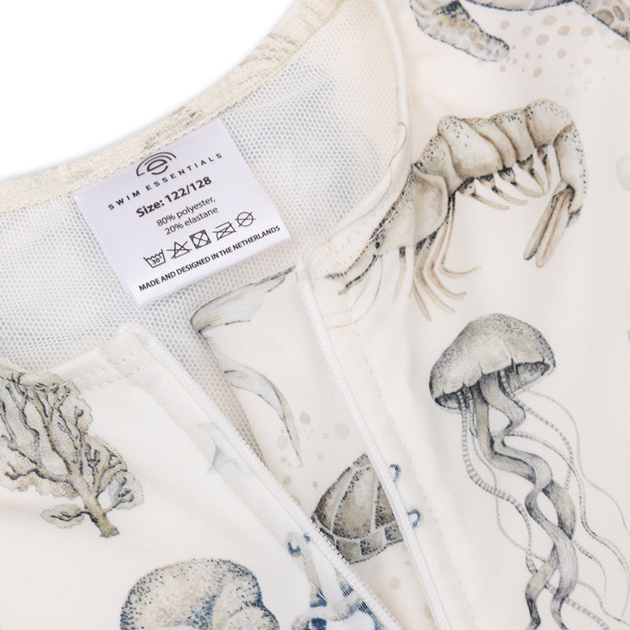 Bañador UV Niña con Mangas - Verde/Blanco - Sea Life