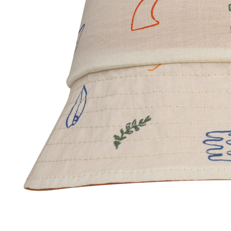 Gorra Con Protección UV Reversible - Beige/Naranja - Catch A Wave