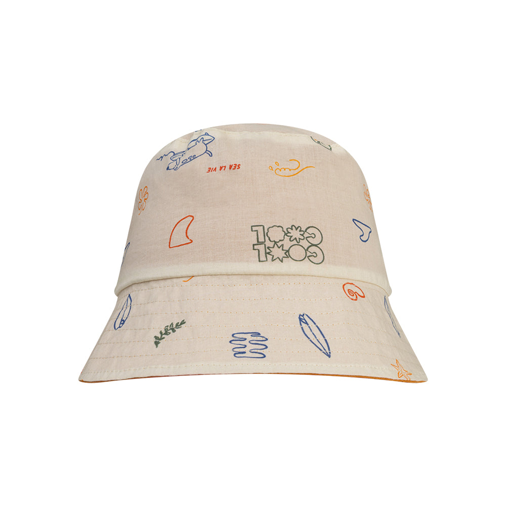 Chapeau de soleil réversible - Beige/Orange - Catch A Wave