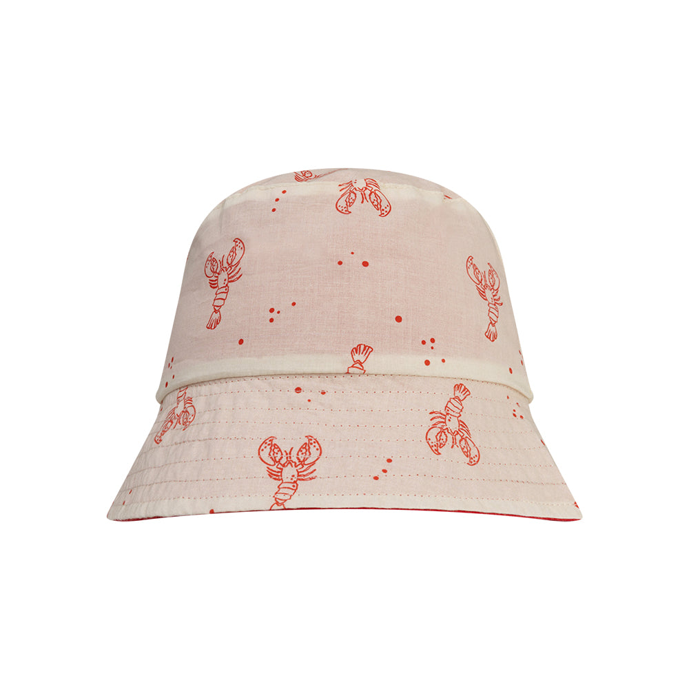 Chapeau de soleil réversible - Beige/Rouge - Little Lobster