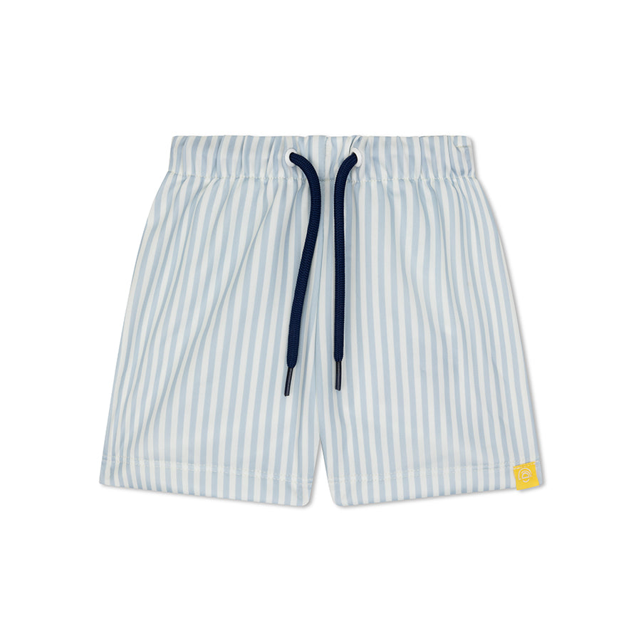 Boxer de bain - Bleu/Blanc - Rayures Bleues