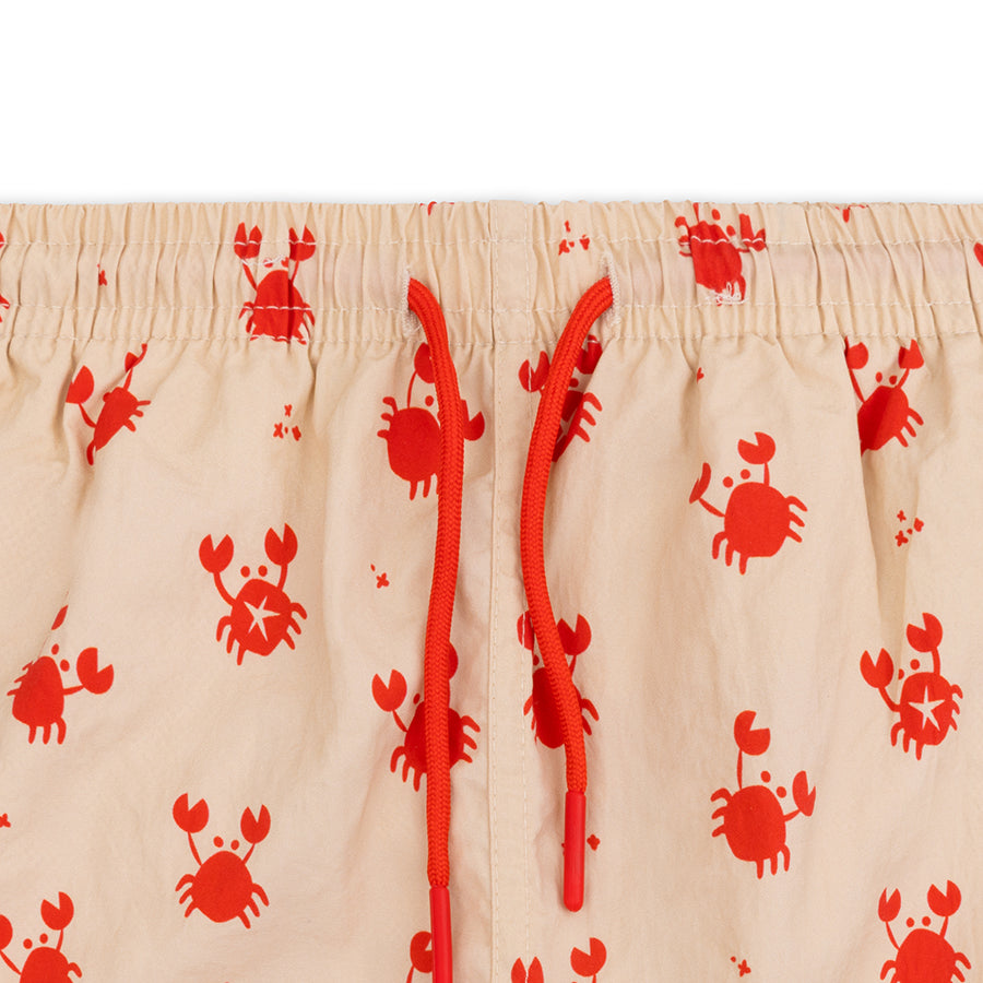 Shorts de bain - Rouge/Beige - Crabby