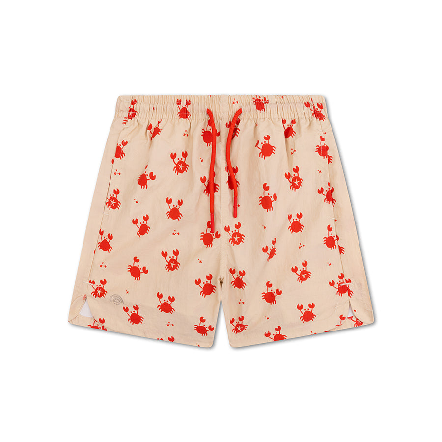 Shorts de bain - Rouge/Beige - Crabby