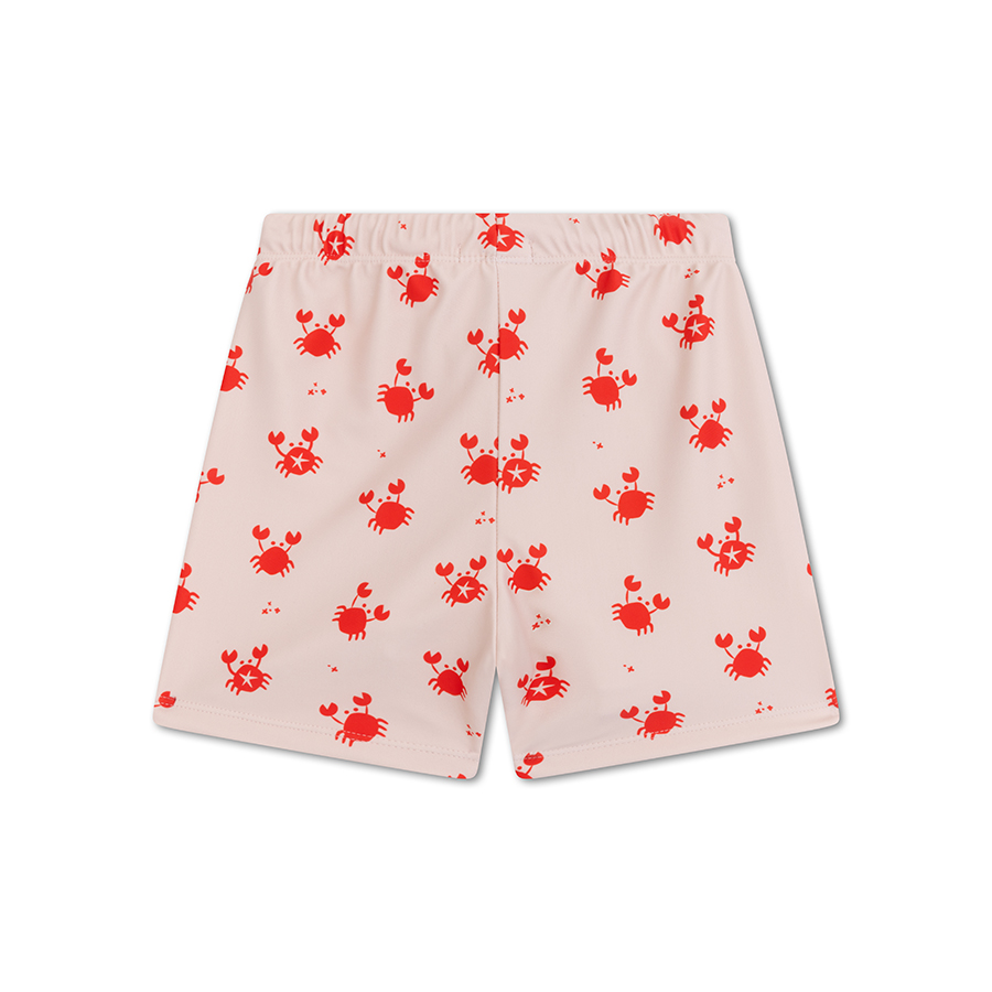 Boxer de bain - Beige/Rouge - Crabby
