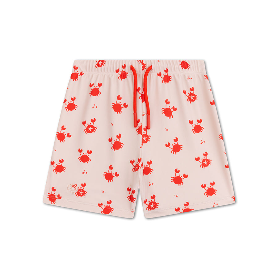 Boxer de bain - Beige/Rouge - Crabby
