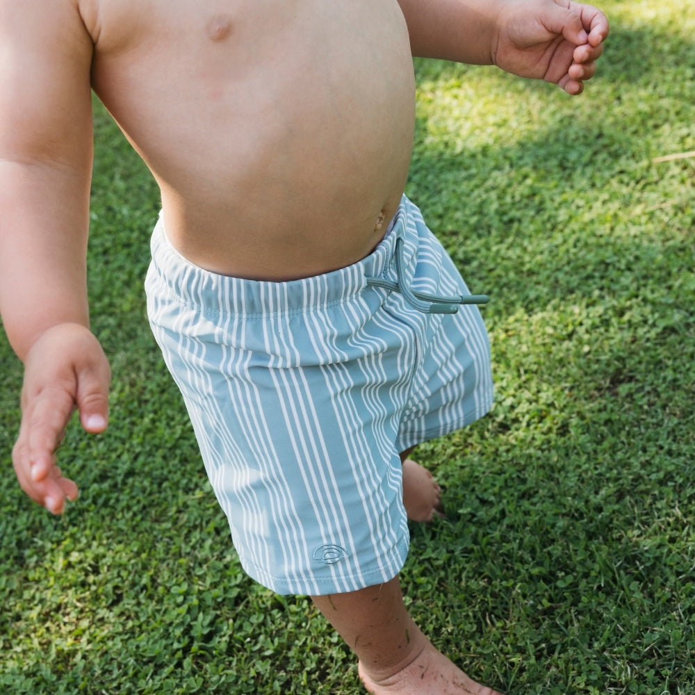 Swim Boxer - Green - Resort Stripe
