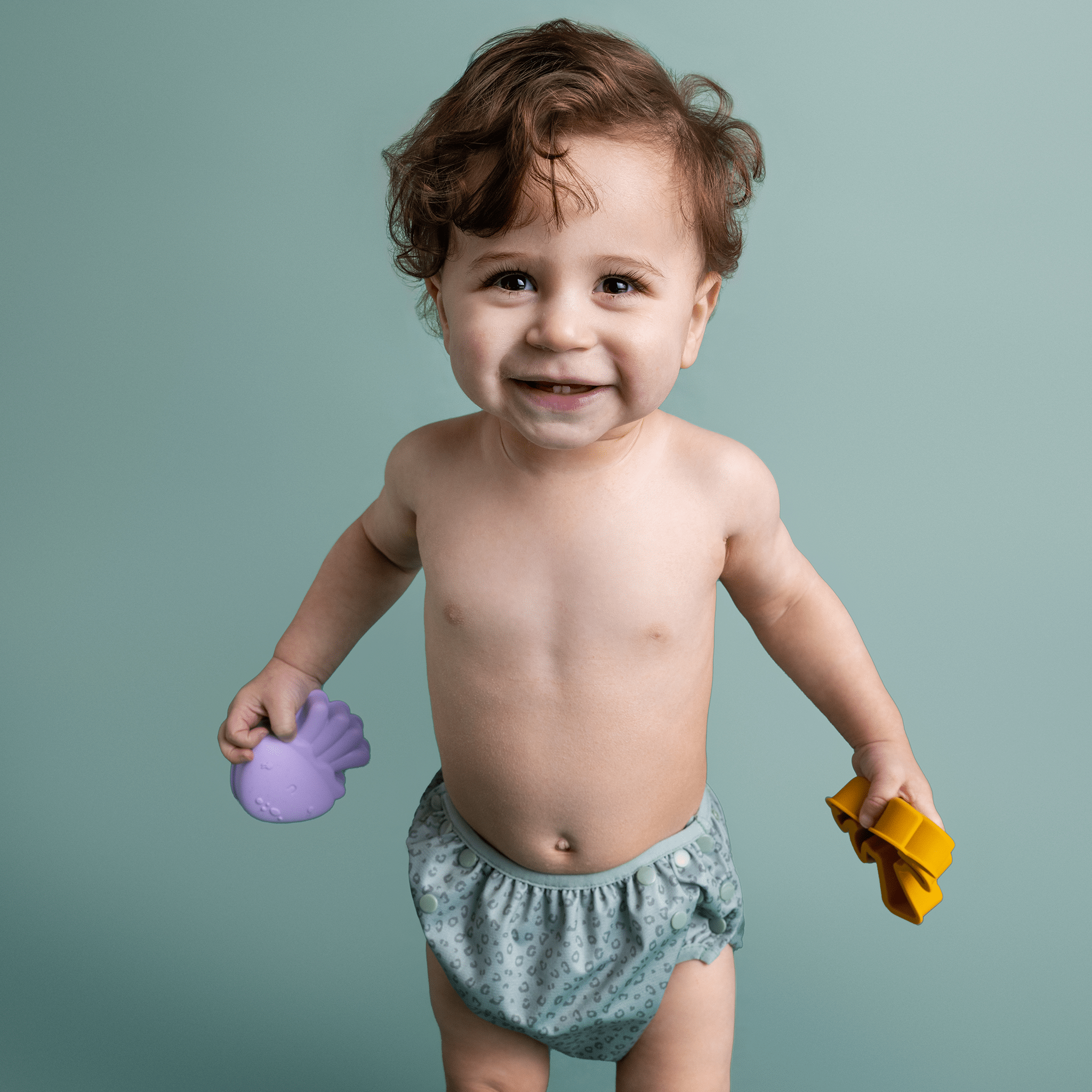 Culotte de bain - Vert - Leopard