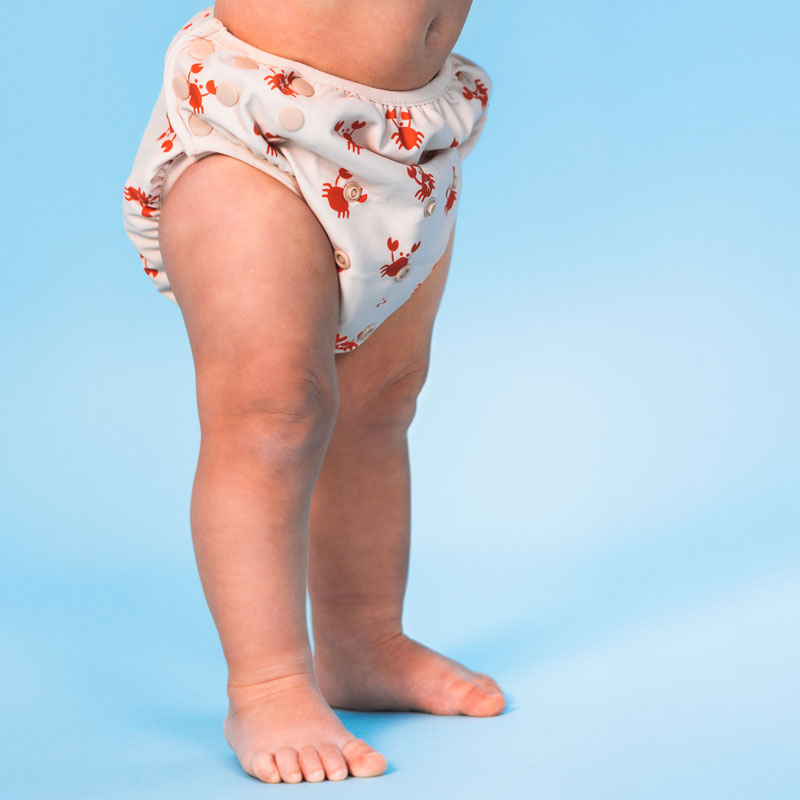 Culotte de bain - Rouge/Beige - Crabby