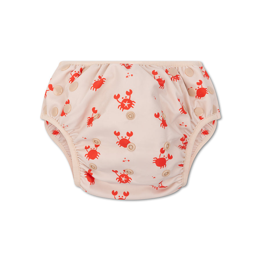 Schwimmwindel - Rot/Beige - Crabby